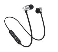 Wireless Earbuds & Bluetooth Headphones: Magnetic Neckband, In-Ear Bluetooth Earphones with Microphone, IPX6 Sweatproof, Deep Bass - Perfect for Calls, Music, Sports - Lightweight (silver)