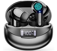 Wireless Earbuds Ear Buds Earphones-Bluetooth 5.3 USB C Mini Headphones Touch Control with Microphone Hi-Fi Stereo Sound Deep Bass CVC Noise Cancelling Dual LED Display 35H Playtime Water-Resistant