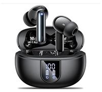 Wireless Earbuds, Earphones Bluetooth 5.3 in Ear with 4 Mic ENC Calls Noise Cancelling Wireless Headphones Mini LED Display HiFi Stereo 42H Playtime Bluetooth Earbuds Touch Control/IP6/Black