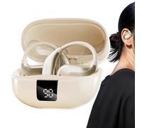 Wireless Earbuds - Ergonomic Design with Long Life Battery and Display, Clip On Open Earbuds for Home, Office, Travel, Running, Gym, School, Business