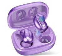Wireless Earbuds, Mini Sleep Earbuds ANC Bluetooth 5.4 Headphones In Ear with ENC Noise Cancelling Mic, 48H Playtime Sleep Headphones Design for Side Sleeper, HiFi Stereo IP7 Ear Buds Rosy Purple