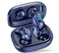 Wireless Earbuds, Mini Sleep Earbuds ANC Bluetooth 5.4 Headphones In Ear with ENC Noise Cancelling Mic, 48H Playtime Sleep Headphones Design for Side Sleeper, HiFi Stereo IP7 Waterproof Ear Buds Blue
