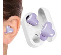 Wireless Earbuds Noise Cancelling | Heart Shaped Stereo Sound Earphones - 8H Playtime Waterproof Noise Canceling Earbuds with LED Touch Control | for Adults Girls Valentine's Day Birthday Workout Watc