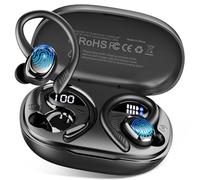 Wireless Earbuds Sport, 2026 3D-Stereo Bluetooth 5.4 Headphones Bass3.0 Ear Bud, 4 ENC Noise Cancelling Mic, 50+Hrs Earphone Running with Earhooks, USB-C IP-X7 Waterproof Gym Workout for Android iOS
