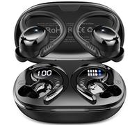 Wireless Earbuds Sport, 2026 Bluetooth 5.4 Headphones Running, HiFi Stereo Deep Bass in Ear buds, 50+Hrs ENC Noise Cancelling Earphone with Earhook, USB-C IP-X7 Waterproof Workout Gym for Android iOS