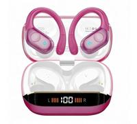 Wireless Earbuds Sport, 75H Bluetooth 5.4 Headphone Stereo,Starry Rose Gold | ENC Noise Reduction, IP7 Waterproof, LED Digital Display, Secure-Fit Sports Earphones with Ear Hooks, for Running Gym Cycling