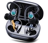 Wireless Earbuds, Sports Bluetooth 5.3 Headphones In Ear with HiFi Stereo, 50H Playtime Bluetooth Earphones with ENC Noise Cancelling Mic, LED Display, IP7 Waterproof Headphones for Workout/Running