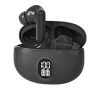 Wireless Earbuds - Type-C Charging Earbuds | V5.4 Bluetöoth Headphones - Skin Tone Obsidian Black Lightweight Comfort Fit with LED Battery Display for Outdoors and Daily Listening