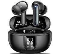 Wireless Earbuds,Wireless Earphones Bluetooth 5.3 in Ear with 4 Mic ENC Calls Noise Cancelling Wireless Headphones Mini LED Display 42H Playtime HiFi Stereo Bluetooth Earbuds Touch Control/IP6/Black