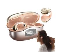 Wireless Earbuds with Ear Hooks | Stable Open Ear Headphones - Noise Cancelling Earphones with Ergonomic Design Aesthetic Appeal for Sport Gym Workouts Running Outdoor Activities