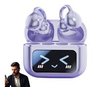 Wireless Earbuds With Earhooks, Noise Cancelling Wireless Ear.buds With Smart Touch Screen, Comfortable Clip On Sound Proof Earphones For Home Company Travel Sleeping, Audio Headphones For Music Call