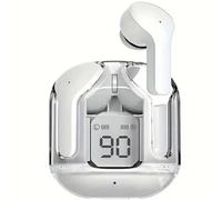 Wireless Earbuds with LED Display, Bluetooth 5.3 Headphones,light weight Ear Buds, Smart Touch Control, HiFi Stereo Sound, Fast Charging Case - White.