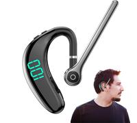 Wireless Earpiece With Microphone, Headset Wireless Earbuds With Microphone, LED Display Single Ear Headset Headphone V5.3 With Noise Canceling Microphone For Office Driving