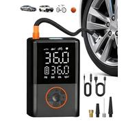 Wireless Electric Air Pump, 150 PSI 16000 mAh Portable Battery Bicycle Pump with All Valves, LED Light, for Bicycle, E-Bike, Car, Motorcycle, Balls, Black