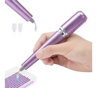 Wireless Electric Diamond Art Pen, Vacuum Diamond Painting Pen No Wax Needed, 150° Ergonomic Tip, Quiet Lightweight & Rechargeable Diamond Art Accessories for Adults (Purple & Silver)