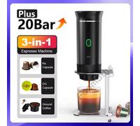 Wireless Electric Portable Espresso Coffee Machine For Car & Home Camping Coffee Maker 3-In-1