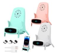 Wireless Fast Charger Chair | Charging Desktop Cellphone Stand - Fast Charging Station, Phone Stand Holder for Most Smartphones (B, 15W)