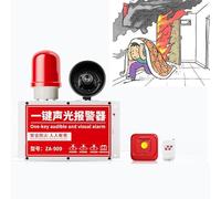 Wireless Fire Sound Light Alarm With Remote Control, 130dB Siren, No Wiring Required, Ideal For Factories And Sites