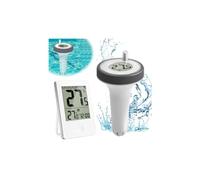 Wireless Floating Pool Thermometer, Digital Wireless with LCD Display, Temperature Monitor, large temperature monitor with indoor temperature, Range up to 60m for Pool, Hot Tub accessories, Spa, Pond