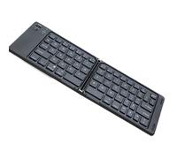 Wireless Foldable Keyboard - Rechargeable Keyboard, Portable Compact Input Unit With Low Noise Level, Flexible Typewriter | Laptop Tablet Smartphone Office Travel Agency Productivity A