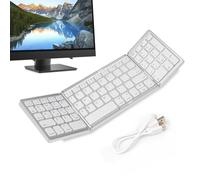 Wireless Folding Keyboard - Tri-Folding Wireless Portable Keyboard,Multi-System Keyboard For Multi-language And Quiet Typing