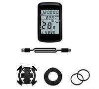 Wireless For Bike Computer GPS with 2.4-Inch Screen - 28H Battery Life - Type-C Charging - 5-Star Positioning for Mountain Road Cycling Odometer - Black(with extend mount)