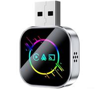 Wireless for carplay Adapter 2in1 for android Auto Box for smart AI WiFi Voice Control Metal Case Fast Connect UK(C)