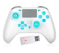 Wireless for PS5 Controller, Compatible with PS5/PS4/PC/iOS/Switch, 1000mAh Battery, Adjustable Turbo, Dual Shock Vibration, 6-Axis Motion Sensor, 3.5mm Headphone Jack for PlayStation 5 Controller