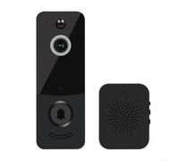 Wireless for video Doorbell Camera PIR Motion Two-Way Audio Wireless | 2K resolution, 166° wide view, IR for night vision 33ft, real-time app alerts, two-way talk