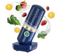 Wireless Fruit And Vegetable Washing Machine With Oh-Ion Purification Technology, Wireless Charging, Portable,No Scrubbing, (Blue)