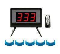 Wireless Game Answer Buzzer Set, Remote Control Quiz Buzzer with 4 Modes and Indicator Lights, 1-999 Seconds for Game Shows, School, Parties, Competitions (5 Groups)