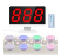 Wireless Game Buzzer System with Monitor and Remote Control, 8-Group Trivia Answer Buzzers with 3 Modes for Classroom and Family Games