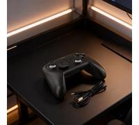 Wireless Game Controller, for PC and Switch - Dual Hall Effect Joystick Gamepad with One-Click Screenshot - ABS Construction - Compact Portable Design, for(Black and White)