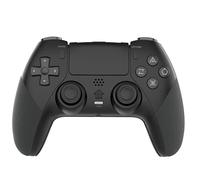 Wireless Game Controller for PS4/PC/Android/iOS, Bluetooth Gamepad with Turbo, Dual Vibration, 6-Axis Motion, Macro Programming, Long Battery Life, Compatible with PS4 Games on PS5 (Black)