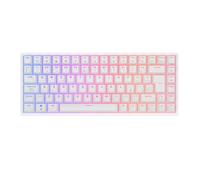 Wireless Gamer Keyboard Tri Mode BT5.0 2.4G USB C 75 Percent RGB Mechanical Compatible With RK84 RK Brazilian Spanish(Spanish White)