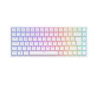 Wireless Gamer Keyboard Tri Mode BT5.0 2.4G USB C 75 Percent RGB Mechanical Compatible With RK84 RK Brazilian Spanish(Brazilian White)
