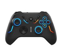 Wireless Gaming Controller for Switch and PC, RGB Lighting, 6-Axis Gyroscope, Programmable Macro (Black)