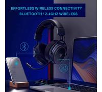 RAPOO VH800 Wireless Gaming Headset 2.4Ghz+Bluetooth Headphones USB-C Rechargeab