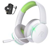 Wireless Gaming Headset for Xbox Series X|S, Xbox One, PS5, PS4, Noise Cancelling Bluetooth 5.3 Wireless Gaming Headphone, PC Headset with Microphone, 3D Surround Sound, 45H Battery, White Green Color
