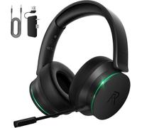 Wireless Gaming Headset for Xbox Series X|S, Xbox One, PS5, PS4, Noise Cancelling Bluetooth 5.3 Wireless Gaming Headphone, PC Headset with Microphone, 3D Surround Sound, 45H Battery, Black Green Color