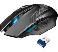 Wireless Gaming Mouse 2.4G Optical USB Computer Mice, 8 Buttons, 4800DPI Nano Receiver for Win11, Win10, Win8, Win7, Windows XP, Vista, MAC