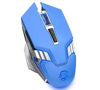 Wireless Gaming Mouse Blue Bluetooth for Multiple Devices 2400DPI RGB Backlit 800mAh Rechargeable Wireless for Laptop PC Mac MacBook Air/Pro iPad