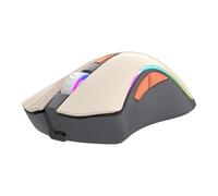 Wireless Gaming Mouse for Daily Office Use Bluetooth Connectivity Ergonomic Design with 7 Color LED Light Long Battery Life Multi-Device Compatibility (Gray)