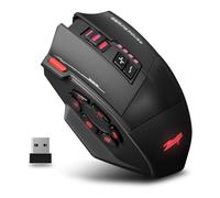 Wireless Gaming Mouse, RGB Dual Mode Bluetooth Mouse Up 24,000 DPI, 13 Macro Programmable Buttons, Optical Computer Mouse 50Hrs for PC Laptop MOBA FPS, PMW-3311, Comfort Grip (Black)