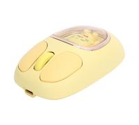 Wireless Gaming Mouse, Tri Mode 2.4G Bluetooth 3.0 5.0 Rechargeable Computer Mouse with Silently Click Quick Key, Energy Saving, RGB Backlight, Ergonomic (Yellow)