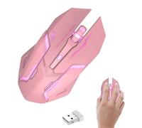 Wireless Gamings Mousee - Rechargeable PC Mice, Breathing LED Light Features | Ergonomic USB Cordless Mousee With 6 Silent Buttons, Ideal For Gamers Using PC, Laptops, Computers Smooth Performance