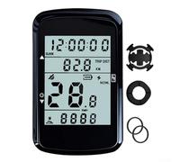 Wireless GPS Bicycle Computer With Auto Backlight LCD Display Satellite Time Adjustment Speed Distance Trackers Bike Speedometer For Cycling (computer+base)