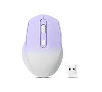 Wireless Gradient Color Bluetooth Mouse,Dual Mode Rechargeable Silent Slim Laptop Mouse,Portable(BT5.2+USB Receiver) Computer Mice,for Laptop,Desktop Computer,ipad Tablet,Phone,TV (Gradient Purple)