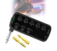 Wireless Guitar Plug In Mico Headphone Amplifier,Clean,overdrive,distortion,3 tones With Delay,reverb,chorus,and tremolo,Supports internal recording for Home,recording studio