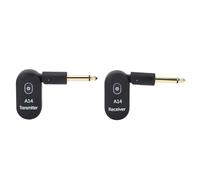 Wireless Guitar System, 2.4GHz 4 Channels UHF Tech Auto Pairing, Rechargeable Battery 100ft Range Electric Guitar Transceiver Receiver for Guitar Bass Violin, USB Charging Cable